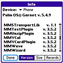 PALMONE CENTRO - Viewing application info - 1