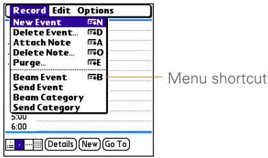PALMONE CENTRO - Selecting menu items - 1