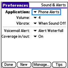 PALMONE CENTRO - Selecting Phone alert tones - 1
