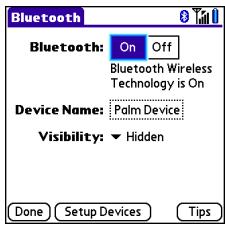 PALMONE CENTRO - Accepting a connection from another Bluetooth device - 1