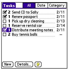 PALMONE CENTRO - Checking off a task - 1