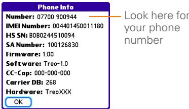 PALMONE CENTRO - What's my phone number? - 1