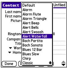 PALMONE CENTRO - Assigning a caller ID ringtone - 1