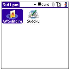 PALMONE CENTRO - Opening applications on an expansion card - 1