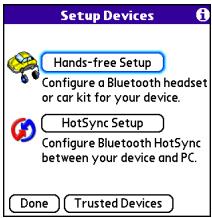 PALMONE CENTRO - Setting up a Bluetooth connection for synchronization - 2