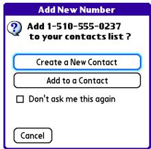 PALMONE CENTRO - Saving phone numbers - 1