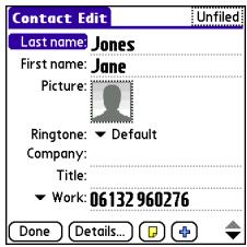 PALMONE CENTRO - Assigning a caller ID photo - 1