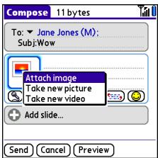 PALMONE CENTRO - Creating and sending a multimedia message - 1