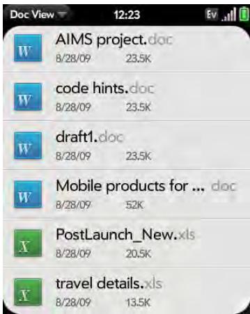 PALMONE PIXI PLUS - Open a file - 1