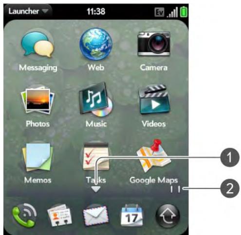 PALMONE PIXI PLUS - Open an application in the Launcher - 3