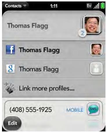 PALMONE PIXI PLUS - Link a contact - 1