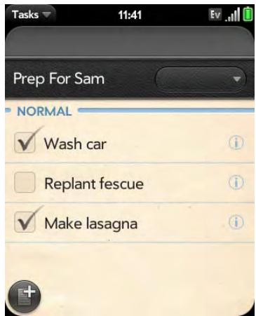 PALMONE PIXI PLUS - Check off a task - 1