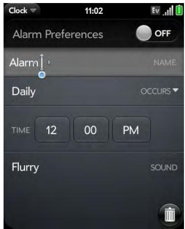 PALMONE PIXI PLUS - Set an alarm - 1