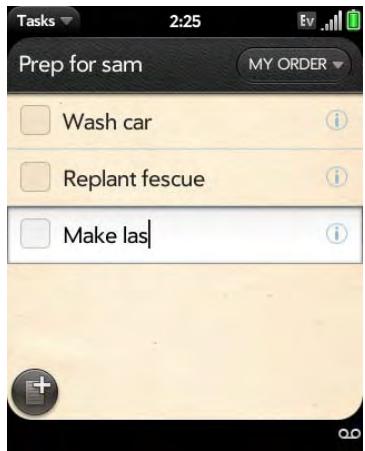 PALMONE PIXI PLUS - Create a task - 1