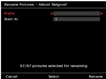 JOBO GIGA VU PRO EVOLUTION - To rename the pictures in an album do the following: - 1
