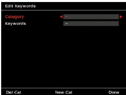 JOBO GIGA VU PRO EVOLUTION - To edit keywords on the GVPE, do the following: - 1