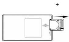 JOBO PHOTO DISPLAY 15 ZOLL - Installing and Replacing the Remote Control Battery - 1