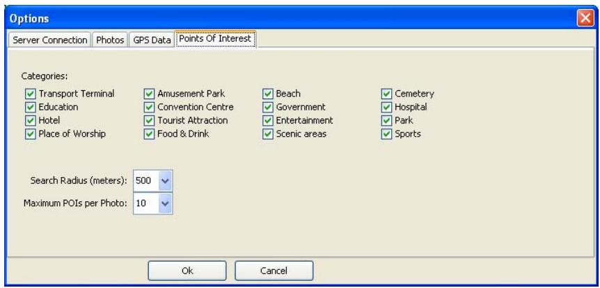 JOBO PHOTOGPS - Configuring the POI Search - 1