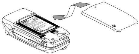 MITSUBISHI TELECOM M341I - FITTING THE BATTERY COVER - 1