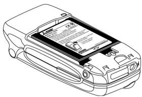 MITSUBISHI TELECOM M341I - FITTING AND REMOVING THE BATTERY - 2