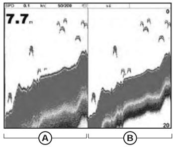 SIMRAD NX45 - 10-5 Echosounder A-Scope window - 2
