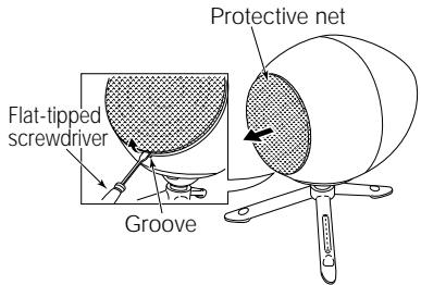 ECLIPSE 307PA - Removing the protective net - 1