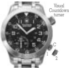 VICTORINOX SWISS ARMY AIRBOSS MATCH 2 - Setting of the time and winding the watch: - 1