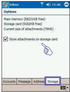 AUDIOVOX PPC-6600 - b. Move e-mail attachments - 2