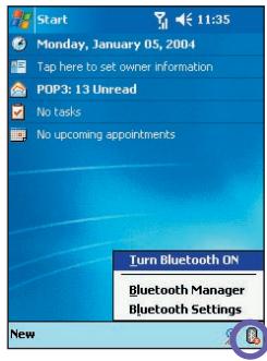 AUDIOVOX PPC-6600 - Using Bluetooth - 5