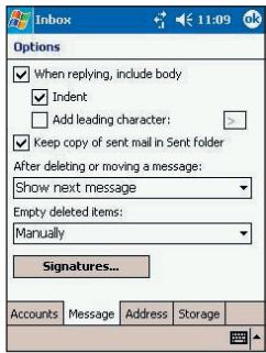 AUDIOVOX PPC-6600 - Folder behavior with a direct connection to an e-mail server - 1