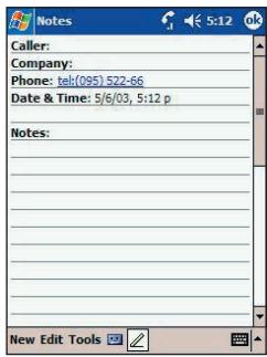 AUDIOVOX PPC-6600 - b. To view a note: - 3