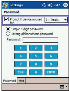 AUDIOVOX PPC-6600 - Locking your phone - 3