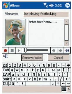 AUDIOVOX PPC-6600 - Making an annotation on your file: - 5