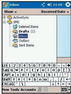 AUDIOVOX PPC-6600 - Folder behavior with a direct connection to an e-mail server - 2
