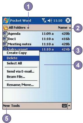 AUDIOVOX PPC-6600 - Creating a new file: - 4