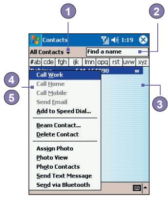 AUDIOVOX PPC-6600 - View contacts - 3