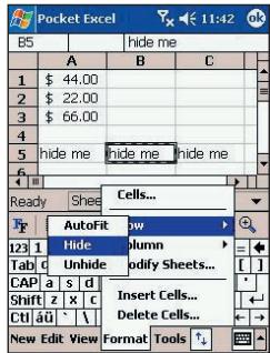 AUDIOVOX PPC-6600 - Tips for Working in Pocket Excel - 2