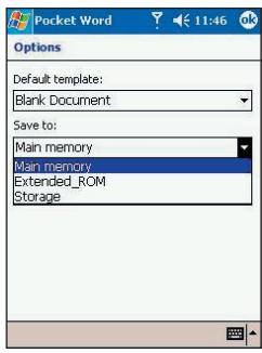 AUDIOVOX PPC-6600 - c. Save new items on the storage card - 2