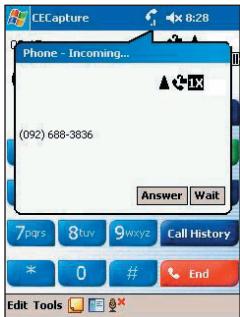 AUDIOVOX PPC-6600 - Ending a call: - 4