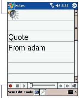 AUDIOVOX PPC-6600 - To create a recording - 4