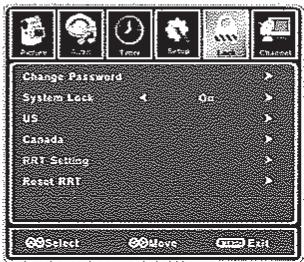 AUDIOVOX JE1909 - Menu de blocage: - 1