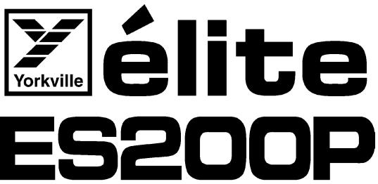YORKVILLE ELITE ES200P - Note à l'utilisateur - 1
