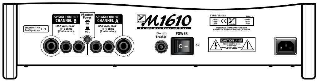 YORKVILLE M810 - Commutateur d'alimentation et disjoncteur - 1