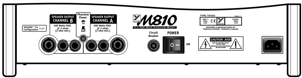 YORKVILLE M810 - Commutateur d'alimentation et disjoncteur - 2