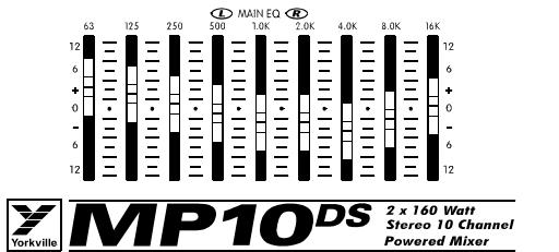 YORKVILLE MP10DS - PRISES SORTIE Principale (MAIN OUT) et ENTREE d'amplificateur (AMP IN) - 1