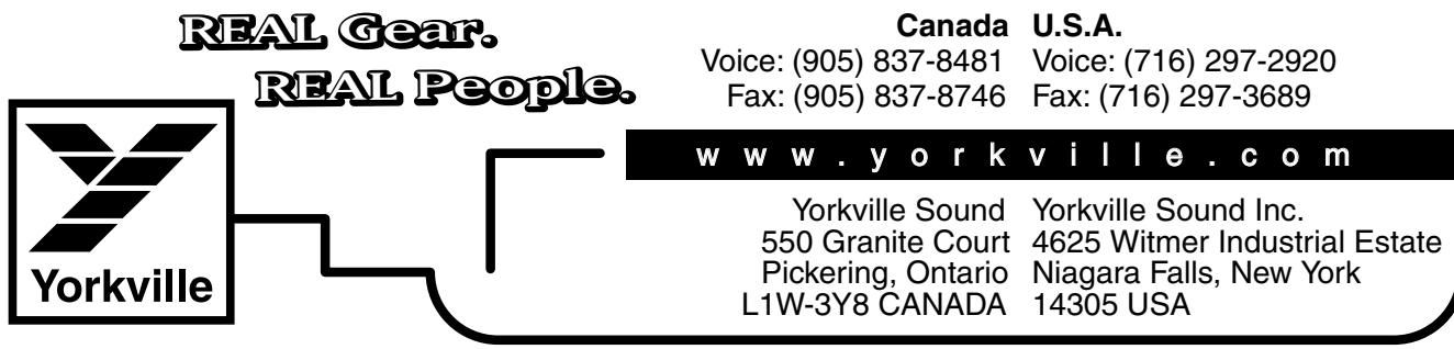 YORKVILLE UNITY UP215 - Fusible interne - 1