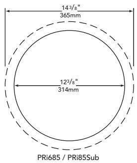 BOSTON ACOUSTICS PRI85SUBCV - Ubicaciones para la instalación de los parlantes - 2