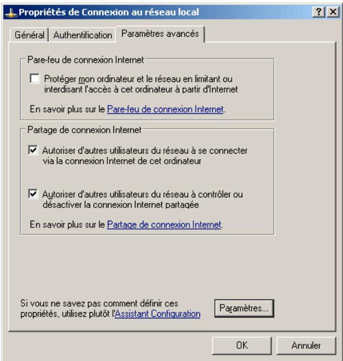 OVISLINK EVO-USB-BTH - Partage de connexion réseau sous windows (2000 ou XP) - 3