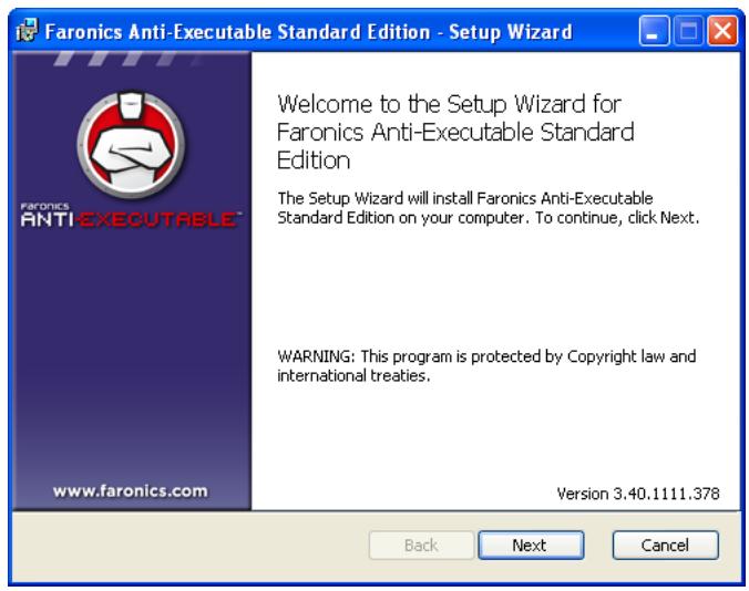 FARONICS ANTI-EXECUTABLE STANDARD - Installation Overview - 1