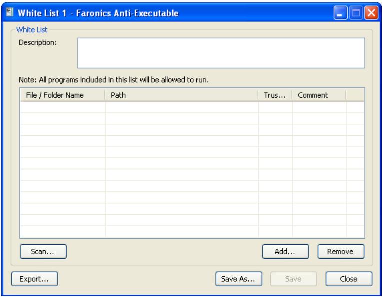 FARONICS ANTI-EXECUTABLE STANDARD - Creating a New White List - 2